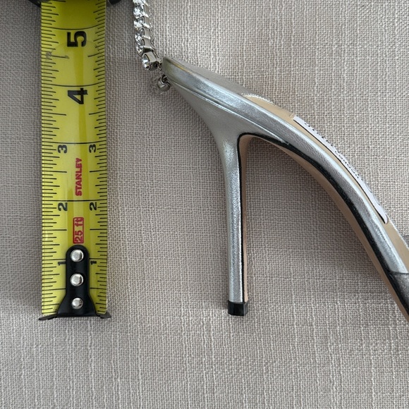 LIKE NEW-Jimmy Choo Saeda 100 Glitter Plexi Pumps with Crystal Embellishment - Picture 7 of 9